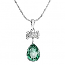 Náhrdelník Hruška 14x10 s mašlí Emerald SWAROVSKI