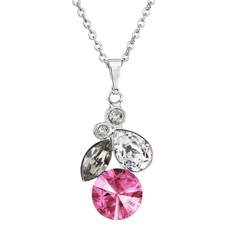 Náhrdelník Hruška s Rivoli Rose SWAROVSKI