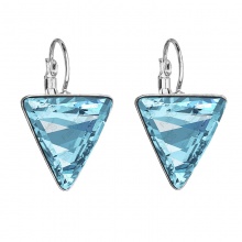 Náušnice Trojúhelník 15,5mm Aquamarine SWAROVSKI