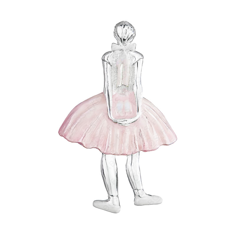 Brož tanečnice baletka s růžovou sukní