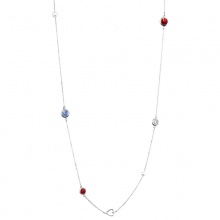 Náhrdelník Rivoli na řetízku 100cm Siam SWAROVSKI
