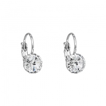 Earrings leverback rivoli 8mm crystal FABOS