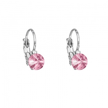 Náušnice Rivoli 6mm klapka Light Rose SWAROVSKI