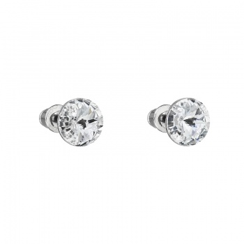 Boucles d'oreilles clous rivoli 8mm cristal FABOS