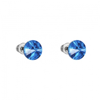 Boucles d'oreilles clous rivoli 8mm sapphire FABOS