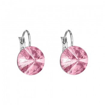 Náušnice Rivoli 12mm klapka Light Rose SWAROVSKI