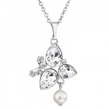 Náhrdelník Hrušky s perlou White pearl SWAROVSKI