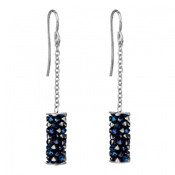 Naušnice Fine Rocks Tube Bermuda Blue SWAROVSKI