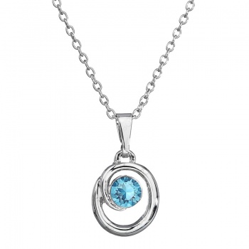 Náhrdelník Sole Spirála Aquamarine SWAROVSKI