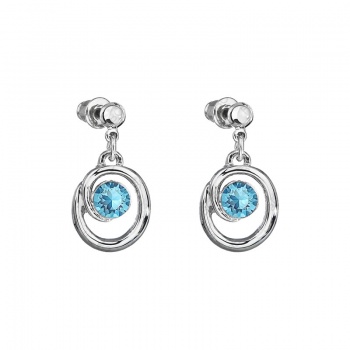 Náušnice Sole Spirála Aquamarine SWAROVSKI