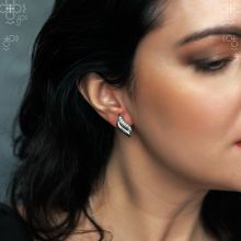Náušnice Vlnka leštěná Crystal SWAROVSKI Náušnice Vlnka leštěná Crystal SWAROVSKI