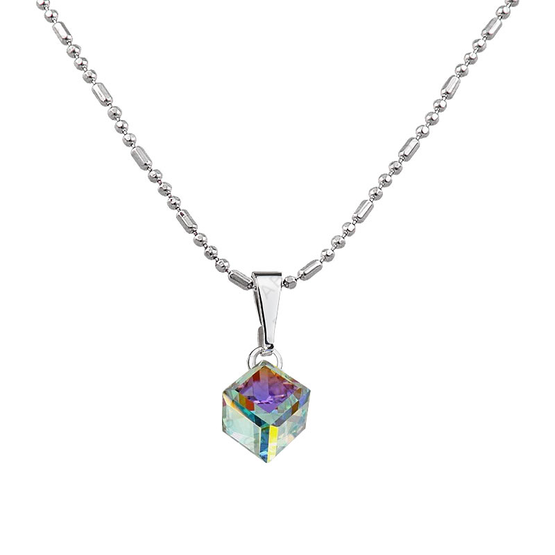 Náhrdelník Kostička 6mm Crystal AB SWAROVSKI