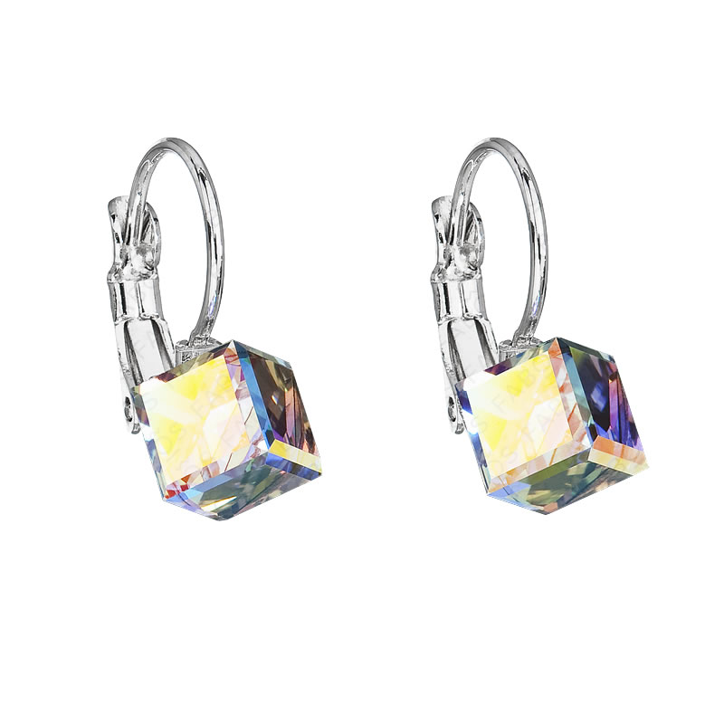 Náušnice Kostička 6mm Crystal AB SWAROVSKI