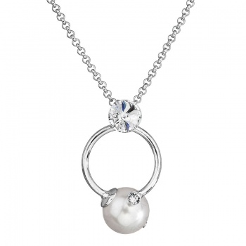 Náhrdelník Perla v kruhu White Pearl SWAROVSKI