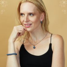 Náramek natahovací s perlami Dark Blue SWAROVSKI Náramek natahovací s perlami Dark Blue SWAROVSKI