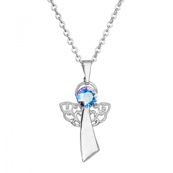 Collier ange de la foi light sapphire shimmer FABOS