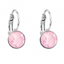 Náušnice Šaton 8mm klapka Crystal Powder Rose SWAROVSKI