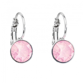 Náušnice Šaton 8mm klapka Crystal Powder Rose SWAROVSKI