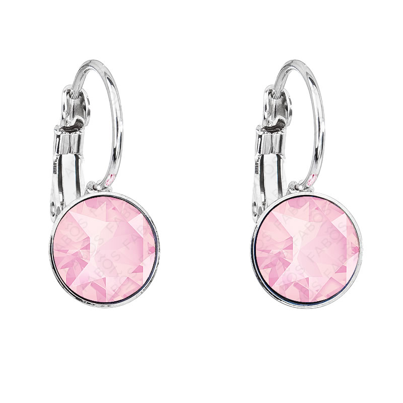 Náušnice Šaton 8mm klapka Crystal Powder Rose SWAROVSKI