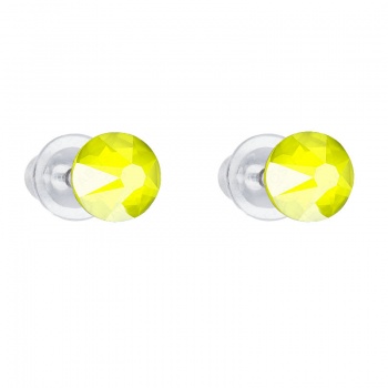 Náušnice Šaton 6mm Electric Yellow SWAROVSKI