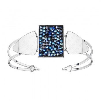 Náramek Crystal rocks štít Bermuda Blue SWAROVSKI