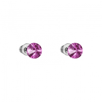 Náušnice Rivoli 6mm Fuchsia SWAROVSKI