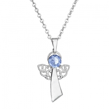 Collier ange de la foi light sapphire FABOS