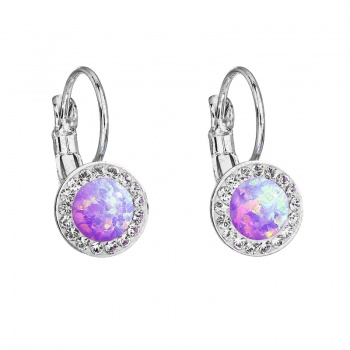 Boucles d'oreilles pendants opale violet FABOS