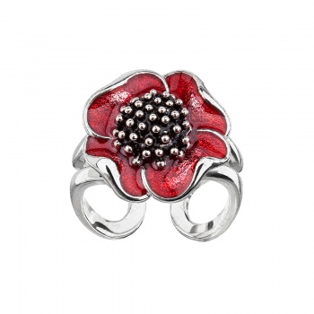 Bague coquelicot FABOS