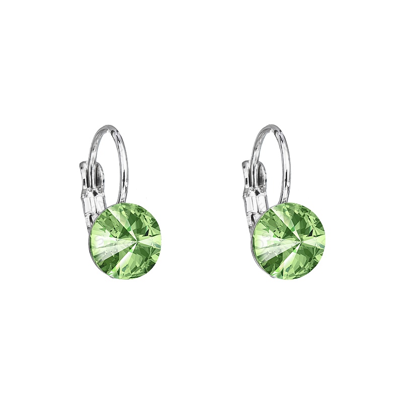 Boucles d'oreilles dormeuse rivoli 8mm peridot FABOS