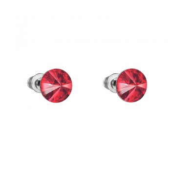 Earrings stud rivoli 8mm light siam FABOS