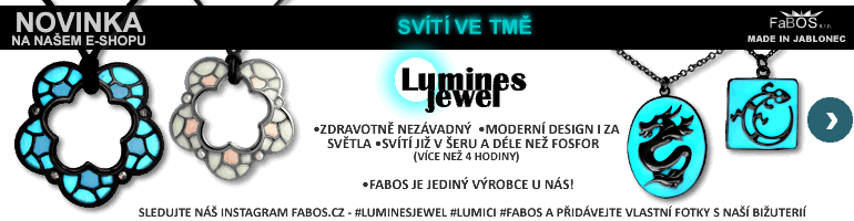 lumines, jewel, svitici, bizuterie, sperky, fabos, jablonec, eshop, sviti ve tme