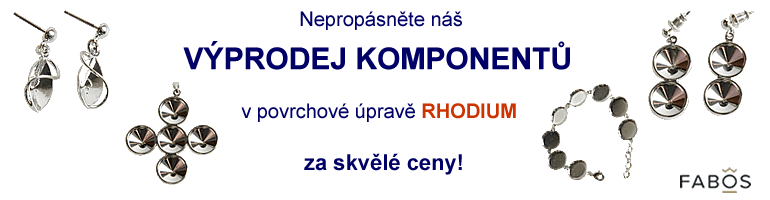 vyprodej,sleva,komponenty,polotovary,rivoli,luzka,fabos,nausnice,naramek